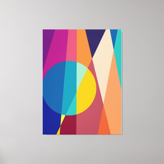 幾何学模様の背景の円 キャンバスプリント (正面)