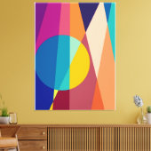 幾何学模様の背景の円 キャンバスプリント (インサイチュ (リビング))