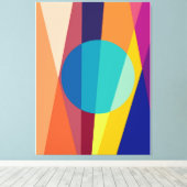 幾何学模様の背景の円 キャンバスプリント (インサイチュ (ウッドフロア))