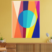 幾何学模様の背景の円 キャンバスプリント (インサイチュ (リビング))