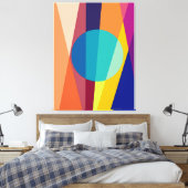 幾何学模様の背景の円 キャンバスプリント (インサイチュ (寝室))