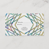 幾何学模様の色と金ゴールドシックは友人を参照 紹介カード (裏面)