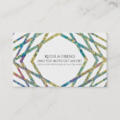 幾何学模様の色と金ゴールドシックは友人を参照 紹介カード (正面)