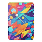 幾何学模様の色 バスマット (正面縦)