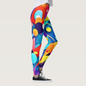 幾何学模様の色 レギンス (右)