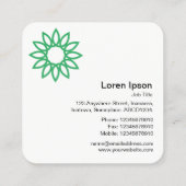 幾何学模様の花01 – 白 スクエア名刺 (裏面)