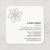 幾何学模様の花05 – 白 スクエア名刺 (裏面)