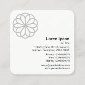 幾何学模様の花06 – 白 スクエア名刺 (裏面)