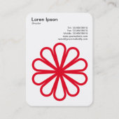 幾何学模様の花07 – 白に黒 名刺 (裏面)