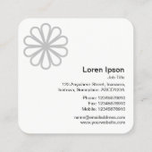 幾何学模様の花07 – 白 スクエア名刺 (裏面)