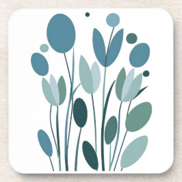 幾何学模様の花 コースター