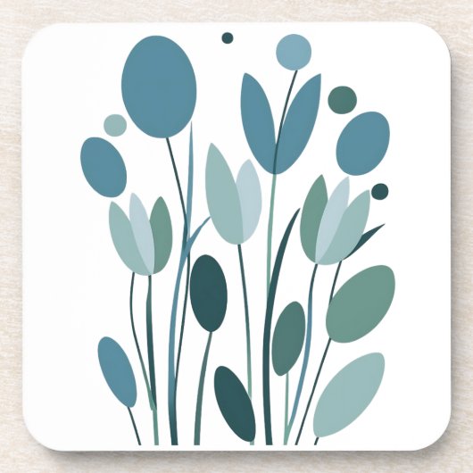 幾何学模様の花 コースター (正面)
