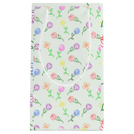 幾何学模様の花 スモールペーパーバッグ