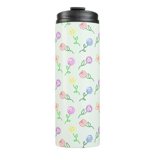 幾何学模様の花 タンブラー (正面)