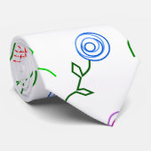 幾何学模様の花 ネクタイ (ロール)