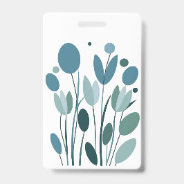 幾何学模様の花 バッジ