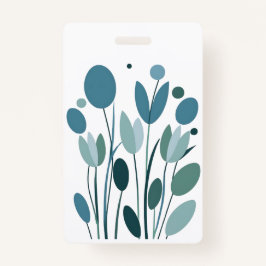 幾何学模様の花 バッジ