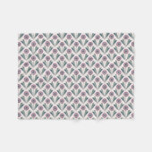 幾何学模様の花 フリースブランケット (正面(横))