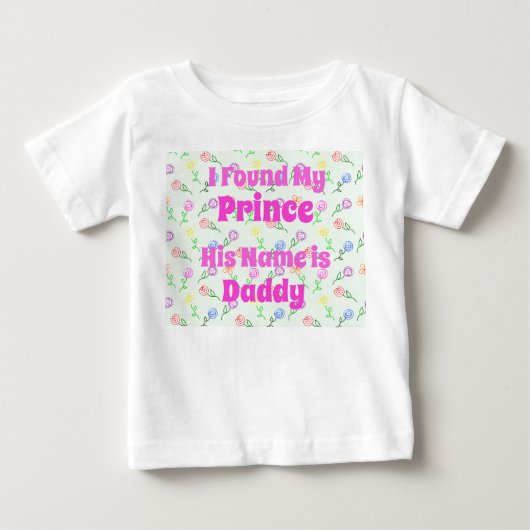 幾何学模様の花 ベビーTシャツ (正面)