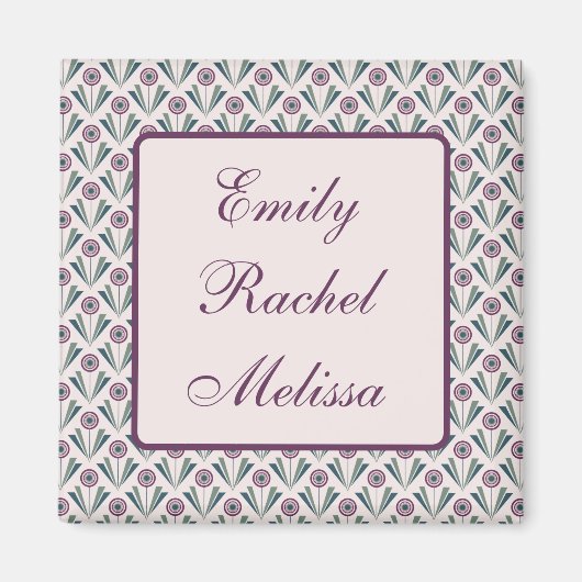 幾何学模様の花 マグネット (正面)