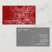 幾何学模様の花 – 灰色のルビー 名刺 (正面/裏面)