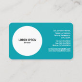 幾何学模様の花 – 青#009FAE 名刺 (裏面)
