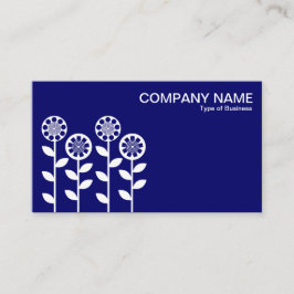 幾何学模様の花 – Dp Navyの白 名刺