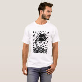 幾何学模様の花 Tシャツ (正面フル)