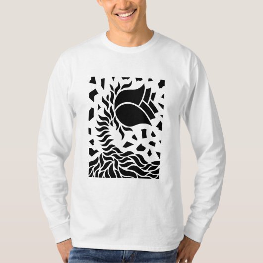 幾何学模様の花 Tシャツ (正面)