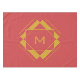 幾何学模様の表の布のモノグラム テーブルクロス