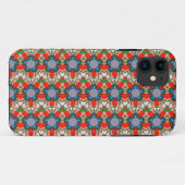 幾何学模様の青い星花 Case-Mate iPhoneケース (裏面(横))