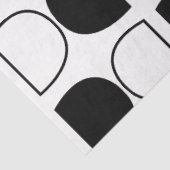 幾何学模様の黒と白の半円 薄葉紙 (詳細)