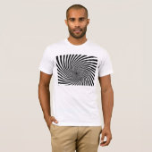 幾何学模様のOP ART Tシャツ (正面フル)