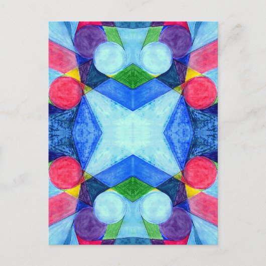 幾何学模様はがき ポストカード (正面)