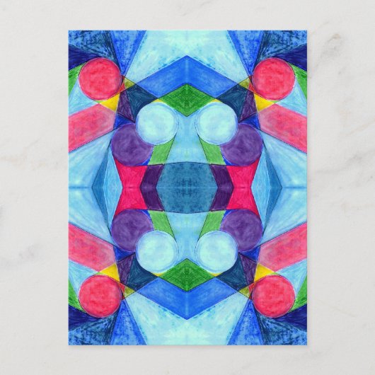 幾何学模様はがき ポストカード (正面)