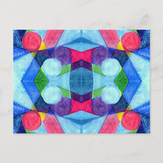 幾何学模様はがき ポストカード (正面)