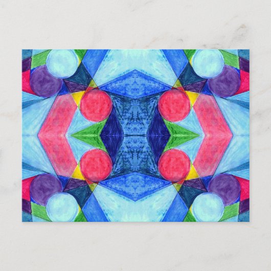 幾何学模様はがき ポストカード (正面)