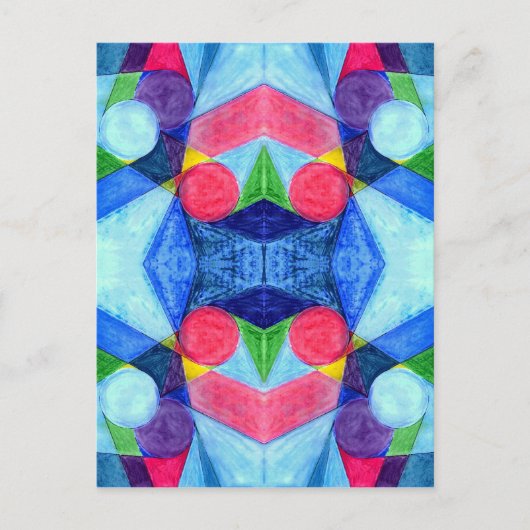 幾何学模様はがき ポストカード (正面)