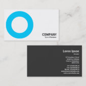 幾何学模様はっきりした – 円 – スカイブルー 名刺 (正面/裏面)