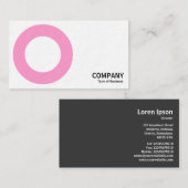 幾何学模様はっきりした – 円 – ピンク 名刺 (正面/裏面)