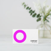 幾何学模様はっきりした – 円 – マゼンタ 名刺 (スタンド正面)