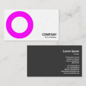 幾何学模様はっきりした – 円 – マゼンタ 名刺 (正面/裏面)