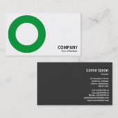 幾何学模様はっきりした – 円 – 緑 名刺 (正面/裏面)