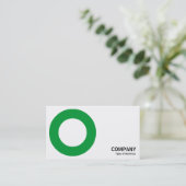 幾何学模様はっきりした – 円 – 緑 名刺 (スタンド正面)
