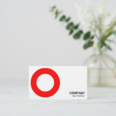 幾何学模様はっきりした – 円 – 赤 名刺 (スタンド正面)