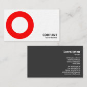幾何学模様はっきりした – 円 – 赤 名刺 (正面/裏面)