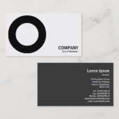 幾何学模様はっきりした – 円 – 黒 名刺 (正面/裏面)