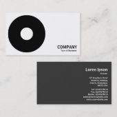 幾何学模様はっきりした – 円II – 黒 名刺 (正面/裏面)