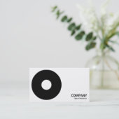 幾何学模様はっきりした – 円II – 黒 名刺 (スタンド正面)