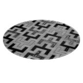 幾何学模様を持つアフリカの泥布の織物 カッティングボード (角)